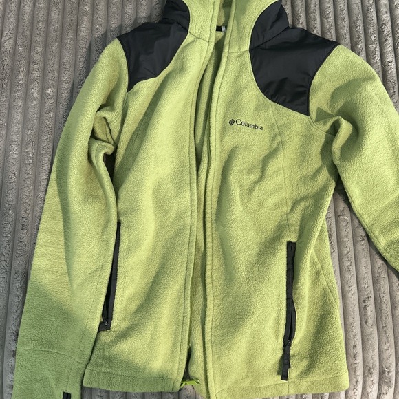 Columbia Sweaters - Columbia Sportswear Women Olive Green Full Zip Fleece Sweater Jacket Size M